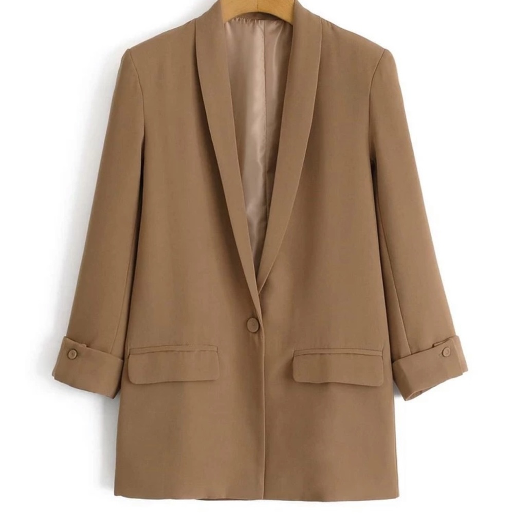 Tan Oversized Blazer